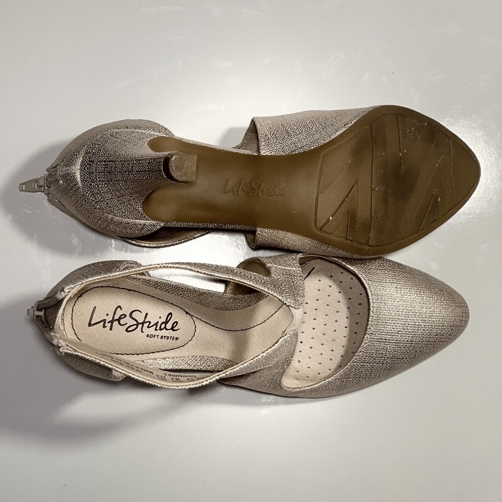 LifeStride Giovanna 2 Women's High Heels (light gold) Size 6.5 - Picture 3 of 4